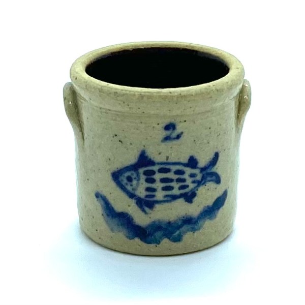 Stoneware Crock with&nbsp;Fish
