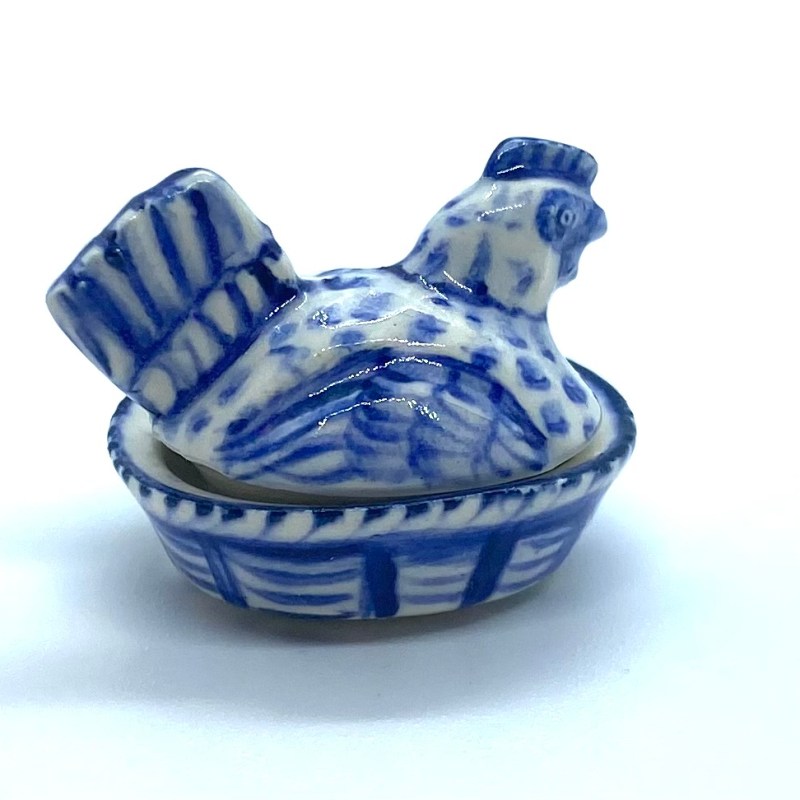 Blue & White Hen&nbsp;Tureen