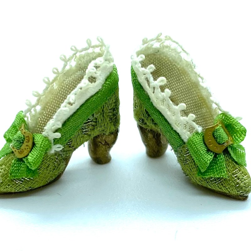 Green Shoes with&nbsp;Bow