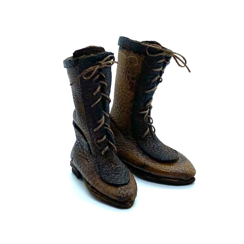 Brown Leather Laced&nbsp;Boots