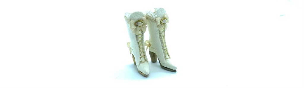 White Leather Bridal&nbsp;Boots