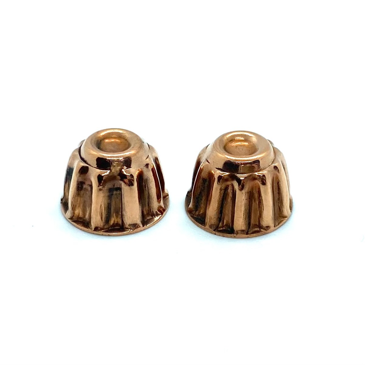 Two Fluted Copper Jelly&nbsp;Moulds