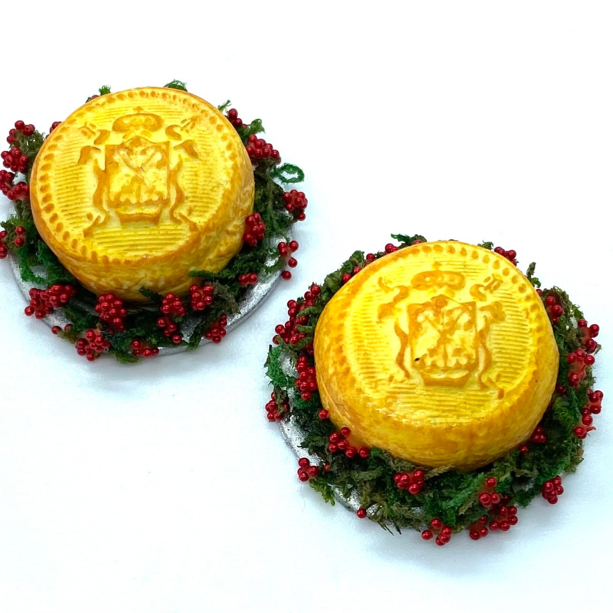 Two Pies with Decorative&nbsp;Crests